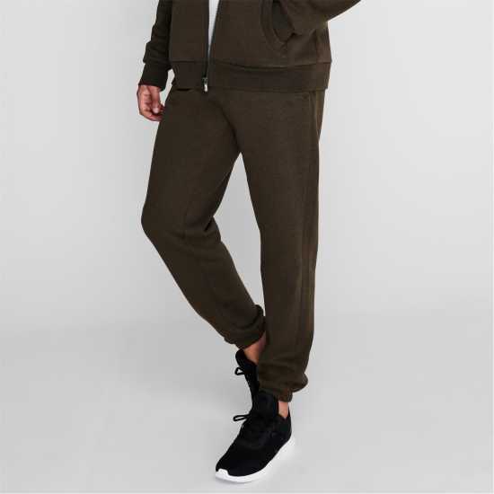 Slazenger Мъжко Спортно Долнище Cuffed Fleece Jogging Bottoms Mens Кахи Марл 