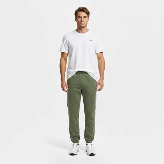 Slazenger Мъжко Спортно Долнище Cuffed Fleece Jogging Bottoms Mens Khaki 