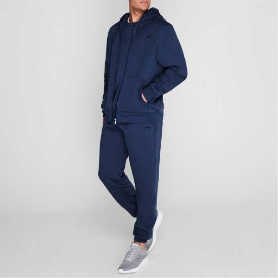 Slazenger Мъжко Спортно Долнище Cuffed Fleece Jogging Bottoms Mens Steel Blue 