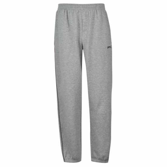 Slazenger Мъжко Долнище За Джогинг Cuffed Fleece Jogging Pants Mens Grey Marl - Мъжко облекло за едри хора