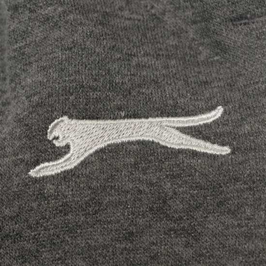 Slazenger Мъжко Спортно Долнище Cuffed Fleece Jogging Bottoms Mens Тъмно сиво марл 