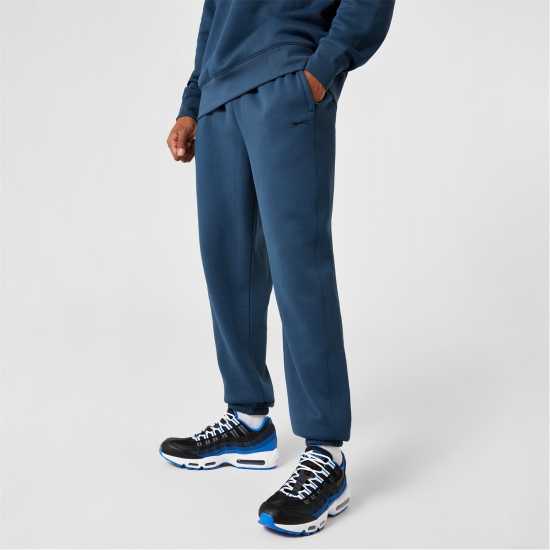 Slazenger Мъжко Долнище За Джогинг Cuffed Fleece Jogging Pants Mens Steel Blue Мъжко облекло за едри хора