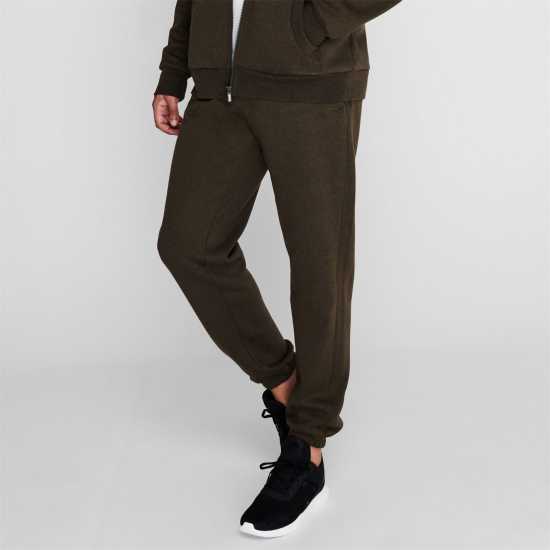 Slazenger Мъжко Спортно Долнище Cuffed Fleece Jogging Bottoms Mens Burgundy 