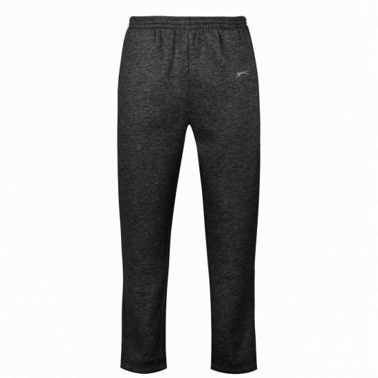 Sale Мъжко Долнище Полар Slazenger Open Hem Fleece Pants Mens Тъмно сиво марл Мъжки меки спортни долнища