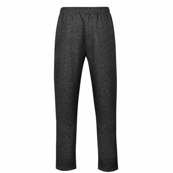 Sale Мъжко Долнище Полар Slazenger Open Hem Fleece Pants Mens Charcoal Marl - Мъжко облекло за едри хора