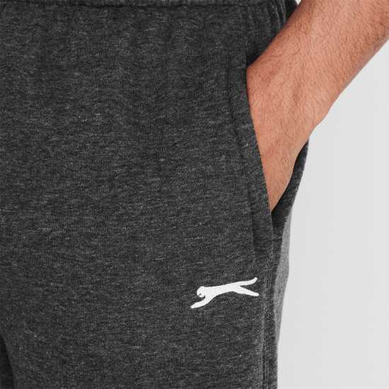 Sale Мъжко Долнище Полар Slazenger Open Hem Fleece Pants Mens Тъмно сиво марл Мъжки меки спортни долнища