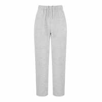 Sale Мъжко Долнище Полар Slazenger Open Hem Fleece Pants Mens Grey Marl Мъжко облекло за едри хора