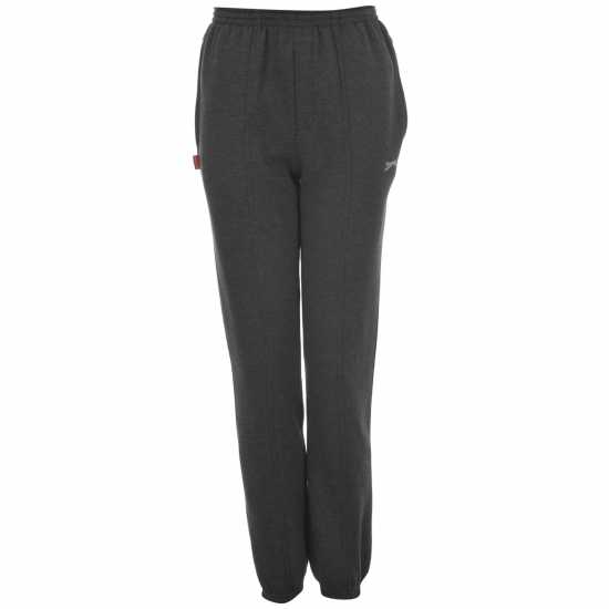 Slazenger Hem Fleece Pants Junior Тъмно сиво марл Детски долнища на анцуг