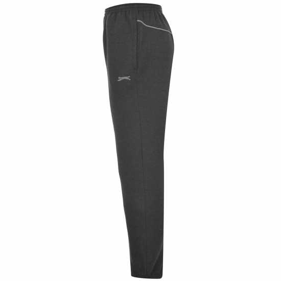 Slazenger Hem Fleece Pants Junior Тъмно сиво марл Детски долнища на анцуг