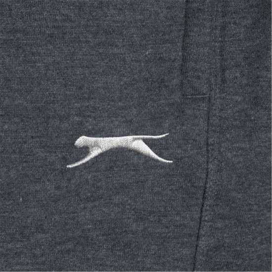 Slazenger Hem Fleece Pants Junior Тъмно сиво марл Детски долнища на анцуг