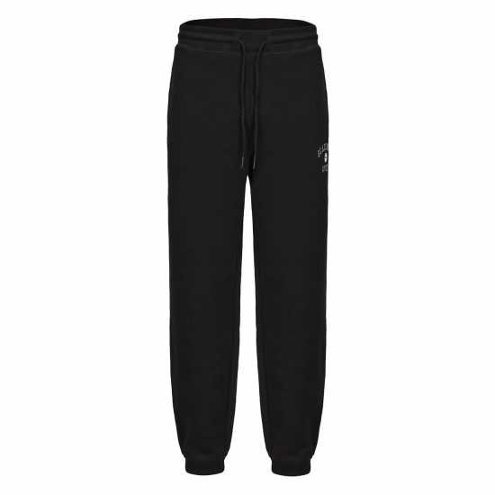 Slazenger Мъжки Панталон Fleece Large Logo Pant Mens Black Мъжки меки спортни долнища