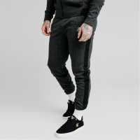 Мъжко Спортно Долнище Siksilk Tonal Check Jogging Bottoms Mens  Мъжки меки спортни долнища