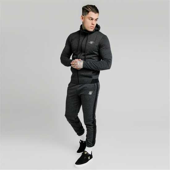 Мъжко Спортно Долнище Siksilk Tonal Check Jogging Bottoms Mens  Мъжки меки спортни долнища