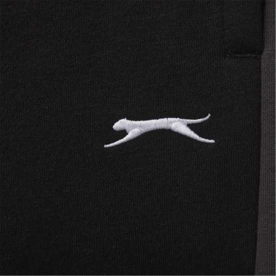 Мъжки меки спортни долнища Slazenger Мъжки Панталон Fleece Contrast Pant Mens Black/Charcoal Slazenger Мъжки Панталон Fleece Contrast Pant Mens Black/Charcoal Мъжки меки спортни долнища
