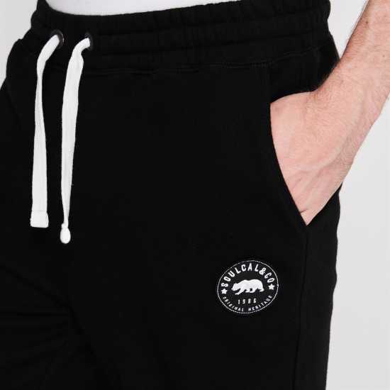 Soulcal Мъжко Спортно Долнище Signature Fleece Joggers Mens Черно Мъжки меки спортни долнища