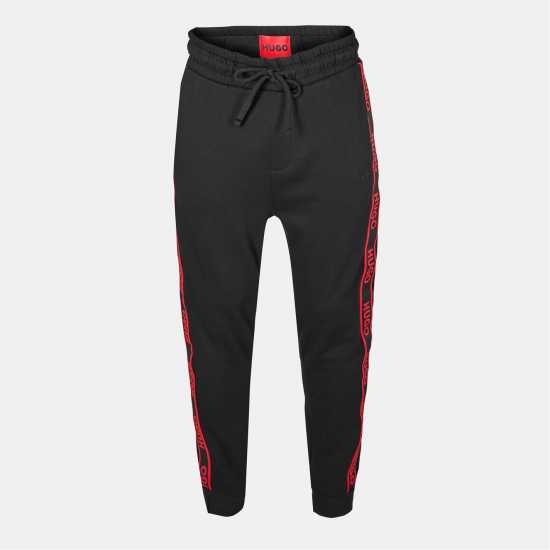 Hugo Boss Hugo Mens Hugo Bodywear Liam Closed Hem Soft Fleece Joggers With Elasticated Cuffs Черно 