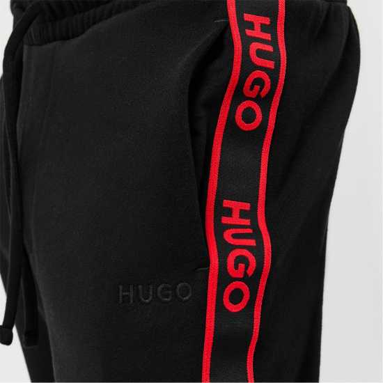 Hugo Boss Hugo Mens Hugo Bodywear Liam Closed Hem Soft Fleece Joggers With Elasticated Cuffs Черно 