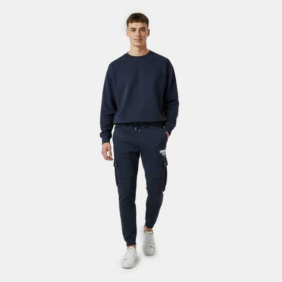 Men's Script Cargo Cotton Ribbed Cuffs Joggers Men's Script Cargo Cotton Ribbed Cuffs Joggers
