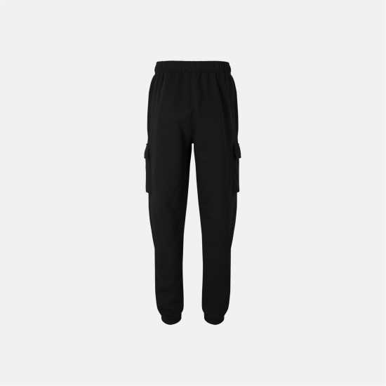 Мъжки меки спортни долнища Slazenger Мъжки Панталон Fleece Cargo Pant Mens Black Slazenger Мъжки Панталон Fleece Cargo Pant Mens Black Мъжки меки спортни долнища