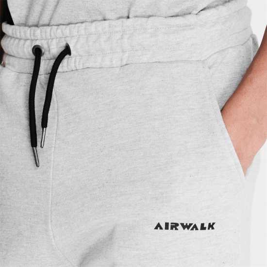 Airwalk Side Logo Jogging Bottoms Grey - Мъжко облекло за едри хора