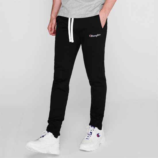 Champion Large Cuff Jogging Pants Black KK001 Мъжко облекло за едри хора