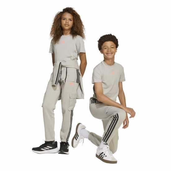 Adidas Utility Fleece Cargo Joggers Juniors Сиво/Корал 