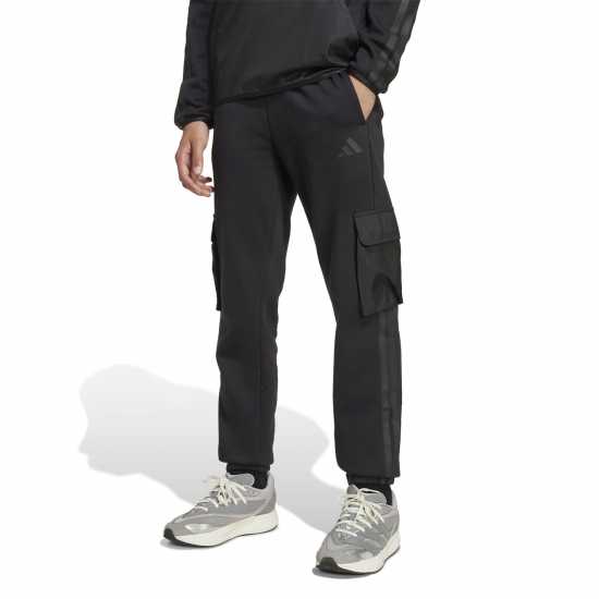 Adidas Utility Fleece Cargo Joggers Juniors Черно Детски долнища на анцуг