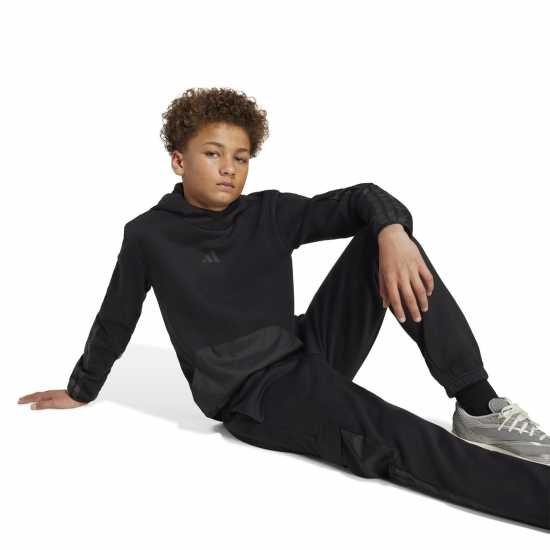 Adidas Utility Fleece Cargo Joggers Juniors Черно Детски долнища на анцуг