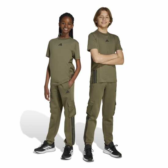 Детски долнища на анцуг Adidas Utility Fleece Cargo Joggers Juniors Khaki Adidas Utility Fleece Cargo Joggers Juniors Khaki Детски долнища на анцуг