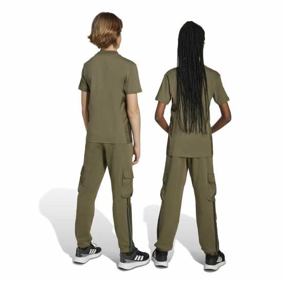 Детски долнища на анцуг Adidas Utility Fleece Cargo Joggers Juniors Khaki Adidas Utility Fleece Cargo Joggers Juniors Khaki Детски долнища на анцуг