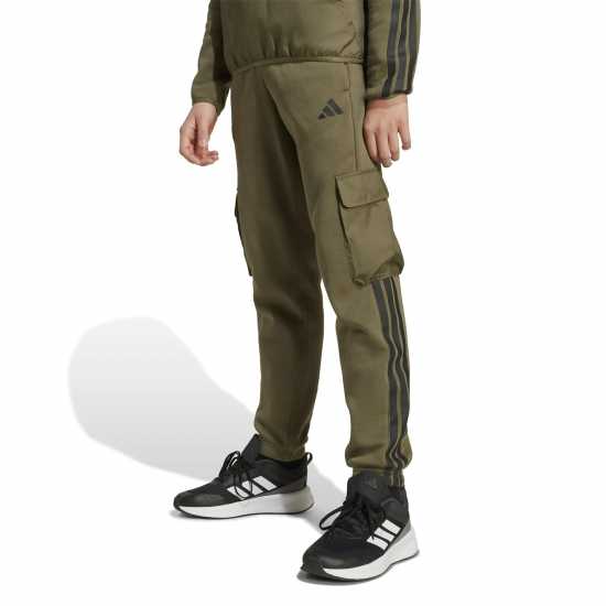 Детски долнища на анцуг Adidas Utility Fleece Cargo Joggers Juniors Khaki Adidas Utility Fleece Cargo Joggers Juniors Khaki Детски долнища на анцуг