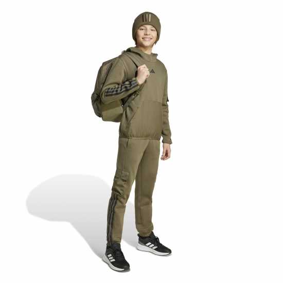 Детски долнища на анцуг Adidas Utility Fleece Cargo Joggers Juniors Khaki Adidas Utility Fleece Cargo Joggers Juniors Khaki Детски долнища на анцуг