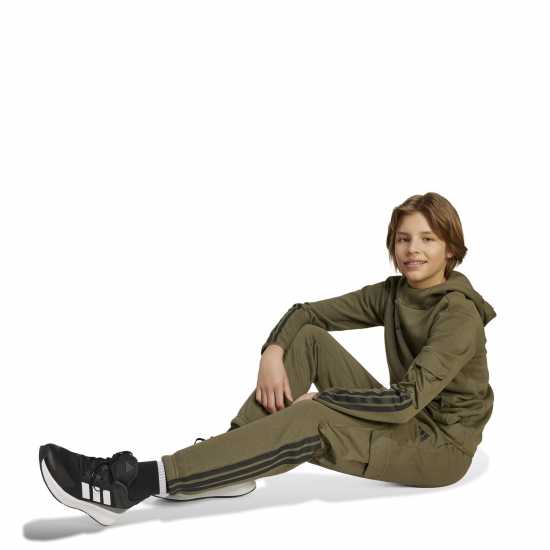 Детски долнища на анцуг Adidas Utility Fleece Cargo Joggers Juniors Khaki Adidas Utility Fleece Cargo Joggers Juniors Khaki Детски долнища на анцуг