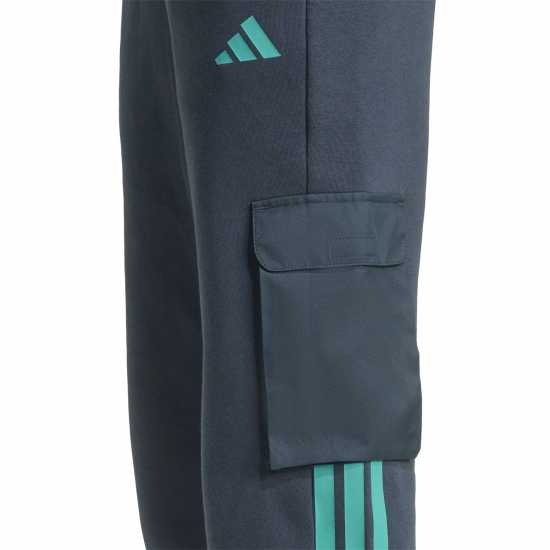 Детски долнища на анцуг Adidas Utility Fleece Cargo Joggers Juniors Ink Blue Adidas Utility Fleece Cargo Joggers Juniors Ink Blue Детски долнища на анцуг