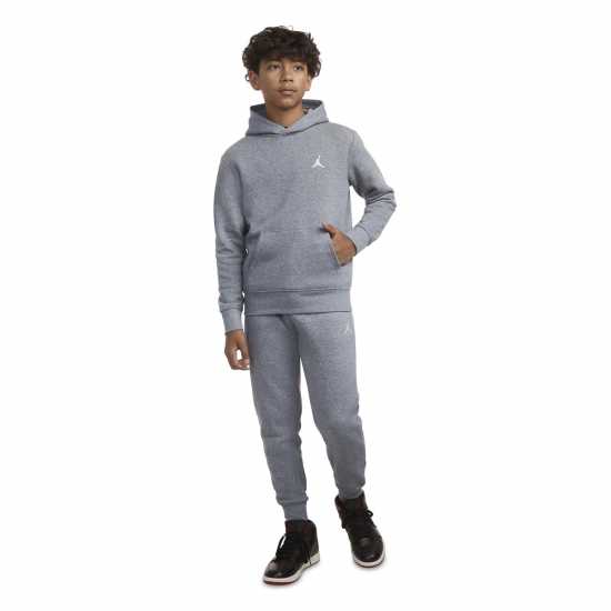 Долнище Полар Момченца Air Jordan Jm Fleece Pants Junior Boys Сива Хизър Детски долнища на анцуг