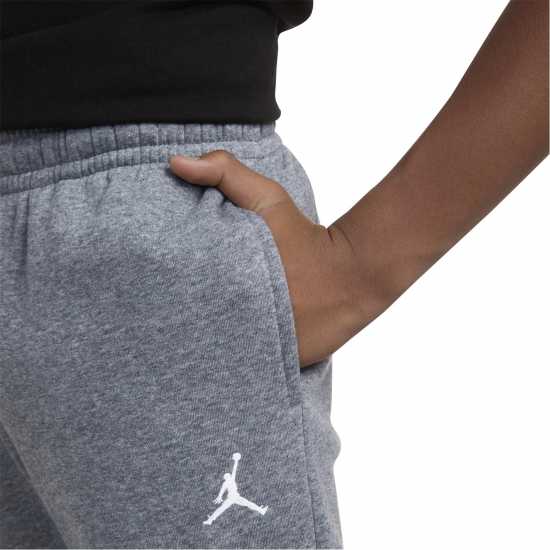 Долнище Полар Момченца Air Jordan Jm Fleece Pants Junior Boys Сива Хизър Детски долнища на анцуг