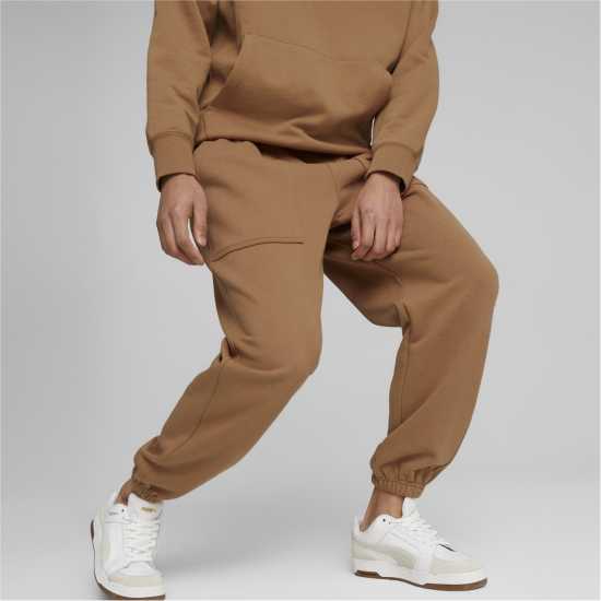 Puma Мъжко Спортно Долнище Fleeced Jogging Bottoms Mens Пустинно кафяво Мъжки меки спортни долнища