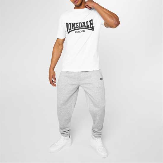 Lonsdale Мъжко Спортно Долнище Essential Joggers Mens Сиво M Мъжки меки спортни долнища