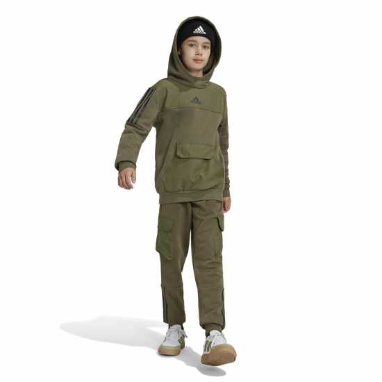 Детски долнища на анцуг Adidas Utility Joggers Juniors Хаки Adidas Utility Joggers Juniors Хаки Детски долнища на анцуг