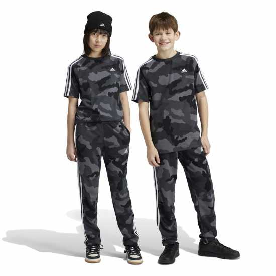 Adidas Junior Camo Pant Черно камуфлаж Детски долнища на анцуг