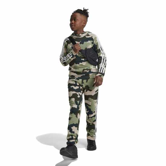 Adidas Junior Camo Pant Зелена Камуфлаж Детски долнища на анцуг