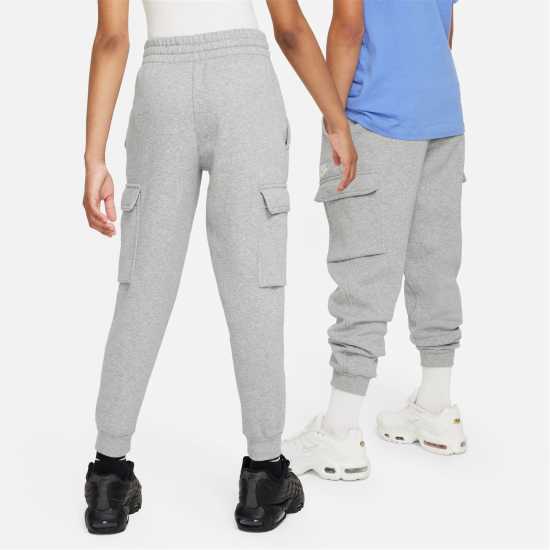 Nike Детско Спортно Долнище Sportswear Club Fleece Cargo Jogging Bottoms Juniors Сиво Детски долнища на анцуг
