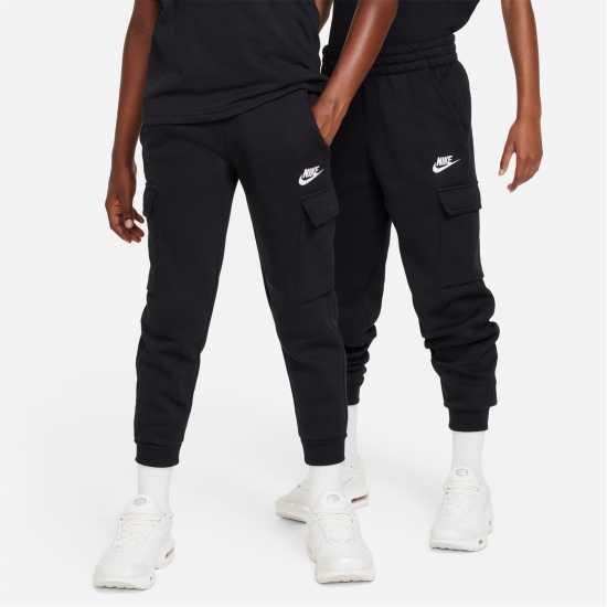 Nike Детско Спортно Долнище Sportswear Club Fleece Cargo Jogging Bottoms Juniors Черно Детски долнища на анцуг