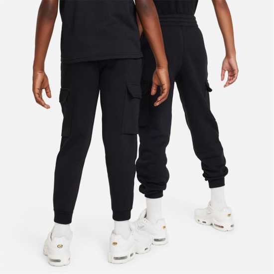 Nike Детско Спортно Долнище Sportswear Club Fleece Cargo Jogging Bottoms Juniors Черно Детски долнища на анцуг
