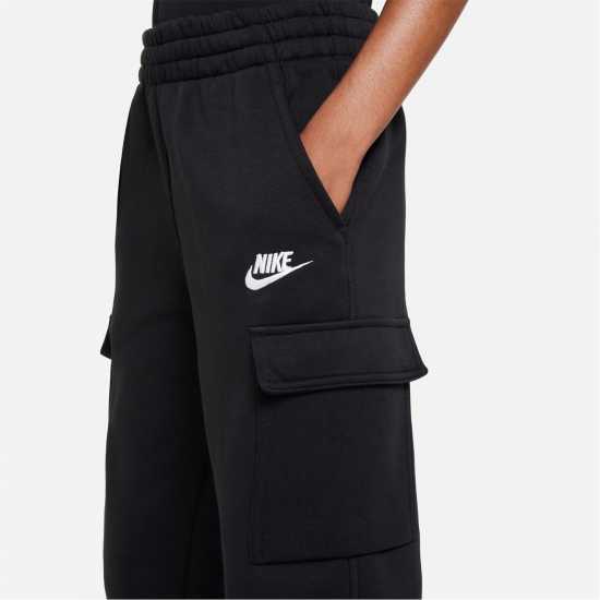 Nike Детско Спортно Долнище Sportswear Club Fleece Cargo Jogging Bottoms Juniors Черно Детски долнища на анцуг