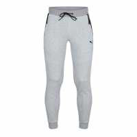 Puma Мъжко Спортно Долнище Logo Jogging Bottoms Mens Светло сиво Мъжки меки спортни долнища