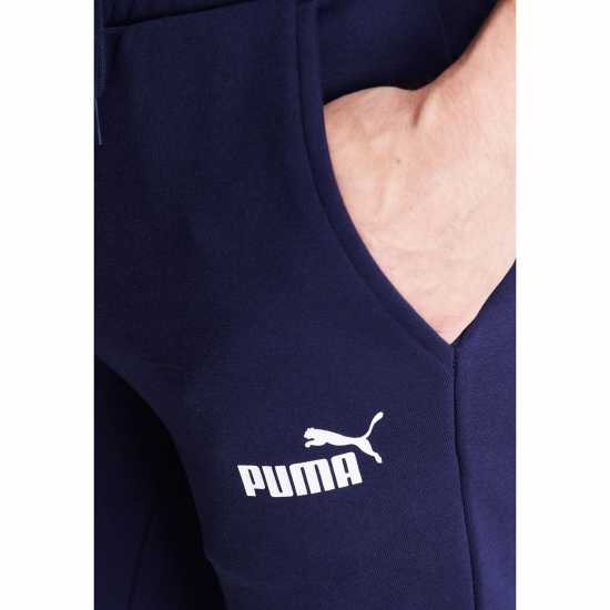 Puma Мъжко Долнище Полар Tapered Fleece Pants Mens Navy/White Мъжко облекло за едри хора