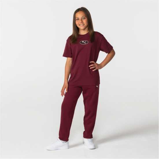 Puma No1 Logo Sweatpants Junior Boys Rhubarb Детски долнища на анцуг