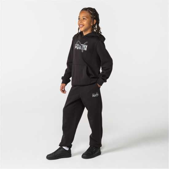Puma No1 Logo Sweatpants Junior Boys Black Детски долнища на анцуг