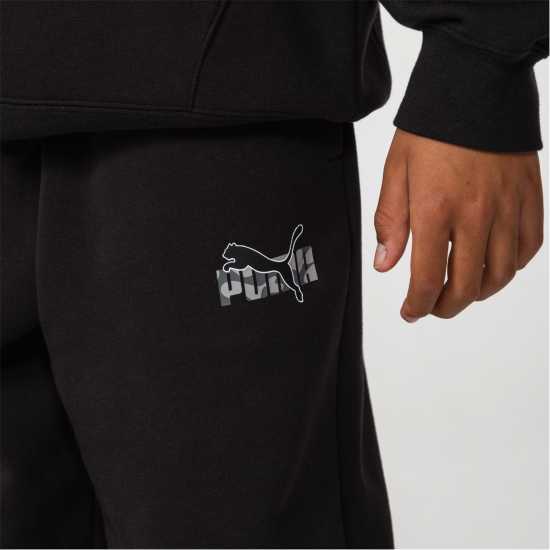 Puma No1 Logo Sweatpants Junior Boys Black Детски долнища на анцуг